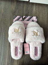 Juicy Couture Women's Slide Slippers Faux Fur Size 6.5-7.5