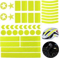 42pc Reflective Stickers High Visibility Safety Tape for Bike Helmet Motorcycle
