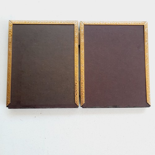 Vintage MCM 3" x 4" Bifold Gold Tone Ornate Metal Picture Photo Frame NOS EUC! - Picture 5 of 9
