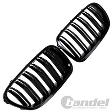 KÜHLERGRILL NIEREN DOPPELSTEG SCHWARZ HOCHGLANZ passend für BMW 3er E90 E91