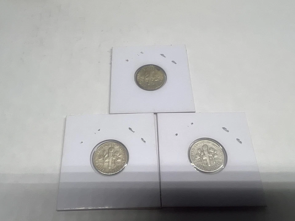 1948, 1948 D, & 1948S  Silver Roosevelt Silver Dimes - Image 4 of 4