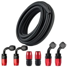 6an Fuel Line Kitan6 Braided Nylon Fuel Hose Cpe 10ft Blackred