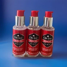3 Lot- Old Spice Beard Oil 1.7 Fl Oz
