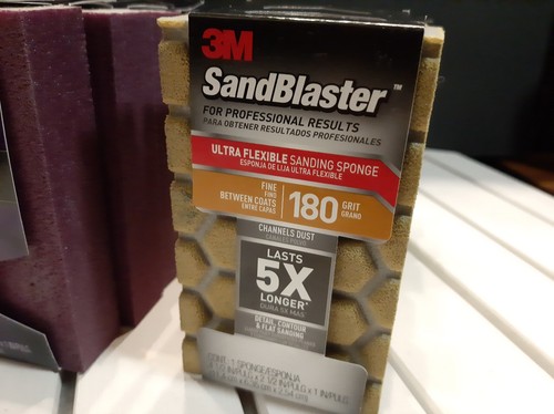 10 Pack ~ 3M Sanding Sponges Sandblaster Channeling 180, Faster Sanding 180 220 - Picture 4 of 4