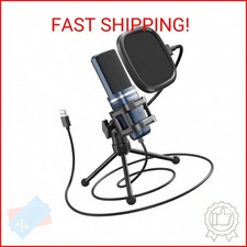 TONOR TC-777 Podcast Microphone, USB Computer Microphone, Cardioid Condenser PC