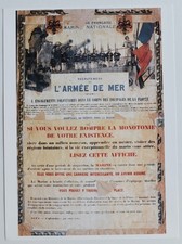 Affiche Marine nationale de 1926 signée Gervèse Reproduction