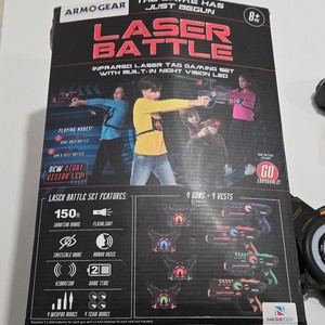 Armogear Laser Tag Infrared Gaming Set 4 Guns 4 Vests Night Vision LED Ages 8+