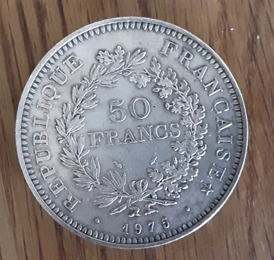 50 francs Hercule 1975 argent 900% - 30 g -belle conservation - Photo 1/3