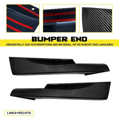 Für BMW E90 E91 3er LCI 08-12 Ecken Flaps Spoiler Carbon Optik Frontspoiler ABS