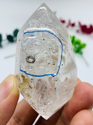 105gHerkimer Diamond Cluster/Extra large Moving water droplet,Sharp Terminations