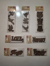 Crafter’s Square Scrap Booking Laser Cut Kraft Icons 57 Packs Of  Shapes & Words