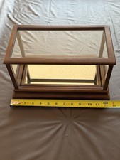 Glass wood Mirror Display Box Case Collectible Crafted In Malaysia Model Cars