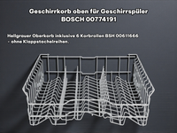 Geschirrkorb Oben Bosch 00774191 774191 Oberkorb FüR GeschirrspüLer Inkl. Rollen