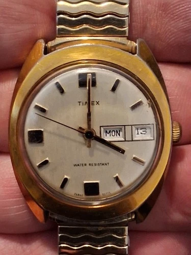 Vintage 1970's Timex Marlin 26860-2775 Men Mechanical Watch Day Date