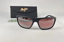 Maui Jim Byron Bay MJ746-02MR Black Rubber Matte Maui Rose Polarized Sunglasses