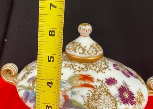 Rare French Floral Mount Washington Antique Covered Urn Vase Jar Jug Amphora - Picture 6 of 9