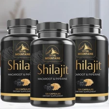 Maca Root Capsules with Black Pepper Natural Energy, Performance & Mood [3 PACK]