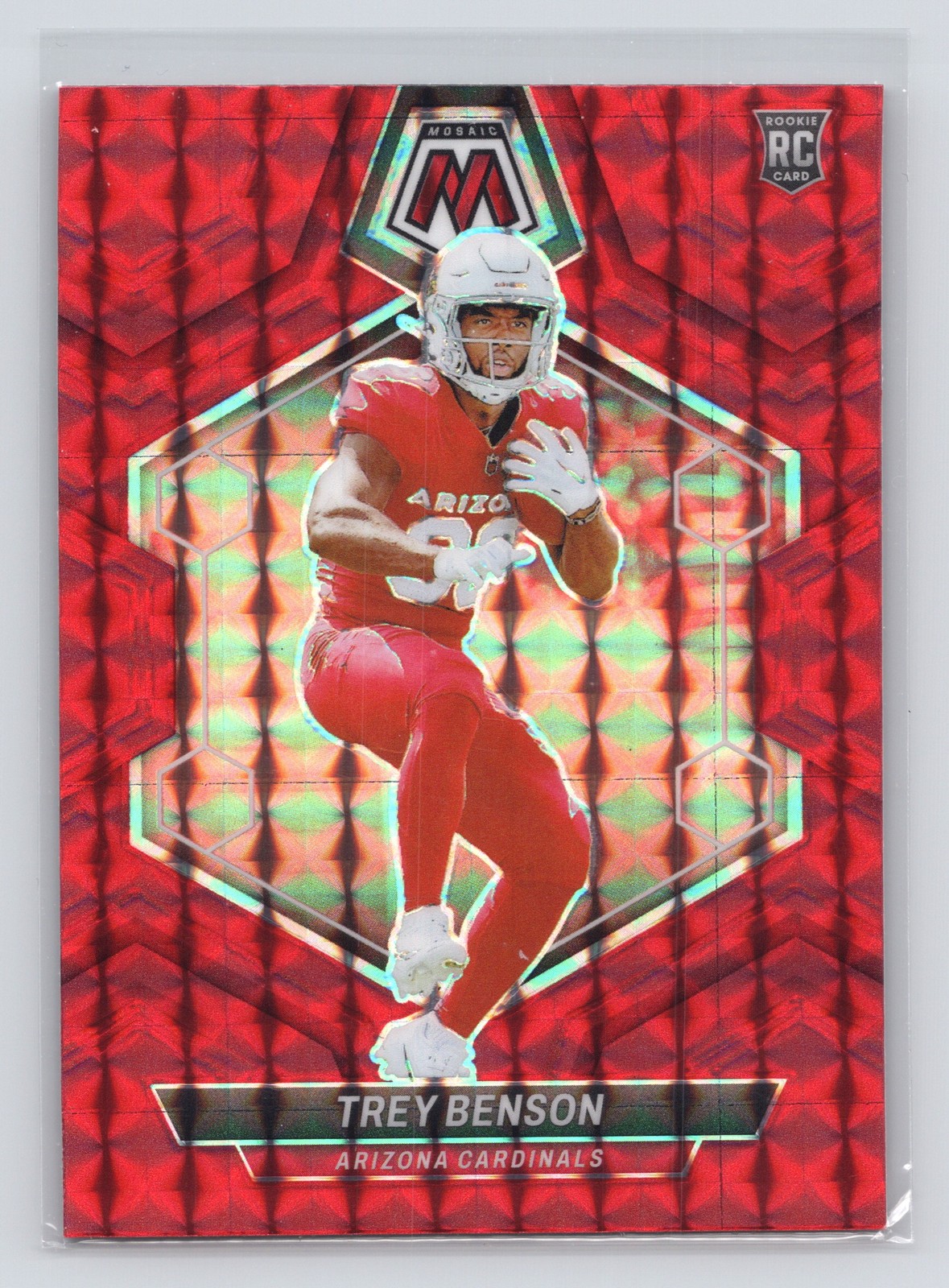 2024 Panini Mosaic #360 Trey Benson Mosaic Red