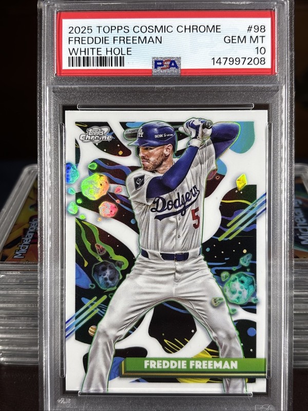 2025 Topps Cosmic Chrome - Freddie Freeman #98 SP White Hole PSA 10 POP 1