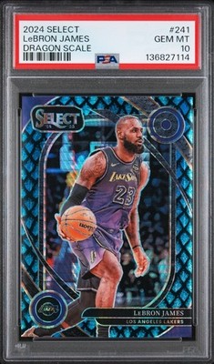 2024 Panini Select Lebron James #241 Dragon Scale Prizm /8 Courtside PSA 10