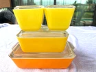 Vintage Pyrex OvenWare Refrigerator Dish Set - 4 piece w/ lids