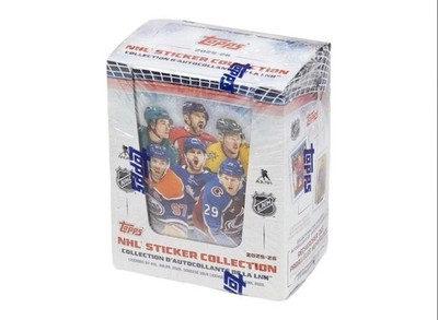 2025-26 Topps NHL Sticker Collection Box Factory Sealed 10 Packs 50 Stickers