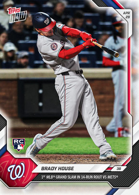 2026 Topps Now Card 139 Brady House 1st MLB Grand Slam  -25 Cents Shipping