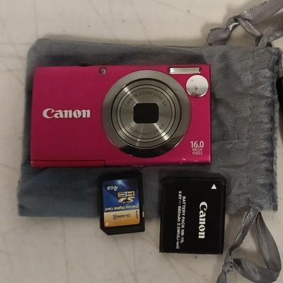 Canon PowerShot A2300 Digital Camera Red HD 16MP 5x Optical Zoom Fast Shipping