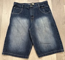 Vintage Y2K Southpole Men  s Wide Leg Baggy Jean Shorts Jorts - Size 40