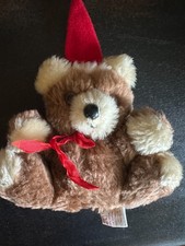 Vintage Russ Teddy Bear 1979 Small Party Hat Red Ribbon Plush Collectible