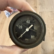 Wwii Willys Mb Ford Gpw Jeep Oil Pressure Gauge 0-80 Psi Military Oem Cracked