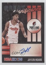 2020-21 Panini NBA Hoops Great SIGnificance Jaylen Hoard #GS-JHR Auto s7f