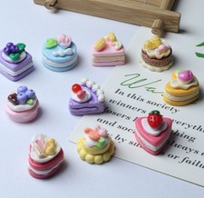 20Pcs Mixed 1:12 Dollhouse Miniatures Fruit Cake Mini Food Bakery Store Decorate