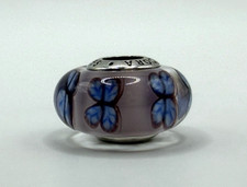 Genuine Pandora Retired Butterfly Pink Murano Glass Charm #797893 S925 ALE