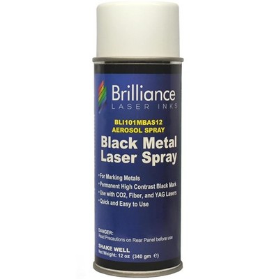 Brilliance Laser Inks 12 Oz Marking Spray - Black, 12 fl oz, 1 Pcs