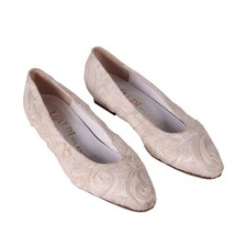Scarpe Vintage in Pizzo Bianco Numero 36 Artigianale - Anni 80 Italia