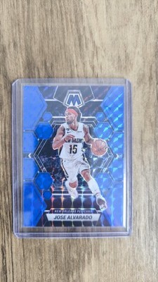 Jose Alvarado - 2022-23 Panini Mosaic - Numbered /199 - Blue Prizm #185 Pelicans