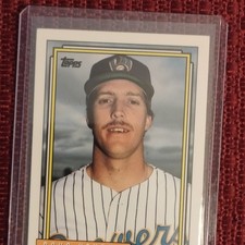 Topps 1992 Doug Henry Milwaukee Brewers Baseball Card #776 Rookie. rookie card picture