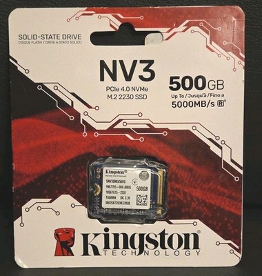 Kingston NV3 500GB PCle 40 M2 2230 NVMe SSD  HighSpeed Storage SNV3SM3 G2U