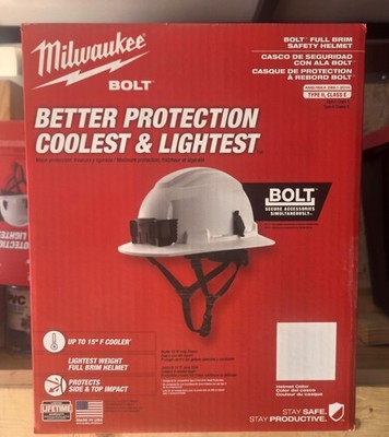 Milwaukee Tool 48-73-1651 Hard Hat, Hdpe, 6 Point Swing Ratchet, Type 2, Class E