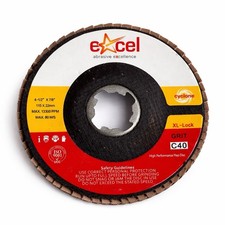 X-LOCK Ceramic Flap Disc 115mm 40 Grit – Pack of 10