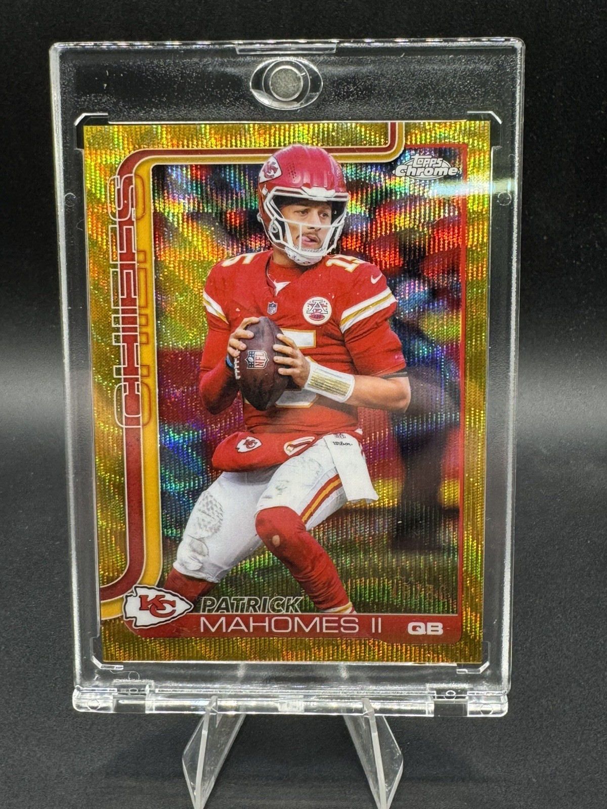 2025 Topps Chrome Patrick Mahomes Gold Wave Refractor #148 Chiefs /50