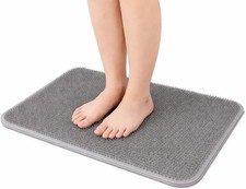 Dependable Industries Grass Textured Foot Scrubber Bath Mat Anti-Slip Shower