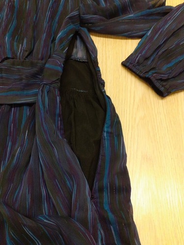 Shein Size XS (Approx UK Size 4) Black Multi Long Sleeved Dress - Picture 6 of 6