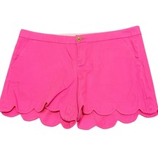 Lilly Pulitzer Pink Scalloped Hem Shorts Size 14