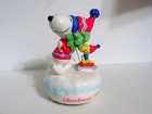 SNOOPY PEANUTS CHARLIE BROWN WILLITTS VINTAGE CERAMIC MUSIC BOX FIGURINE 1989 — photo 1