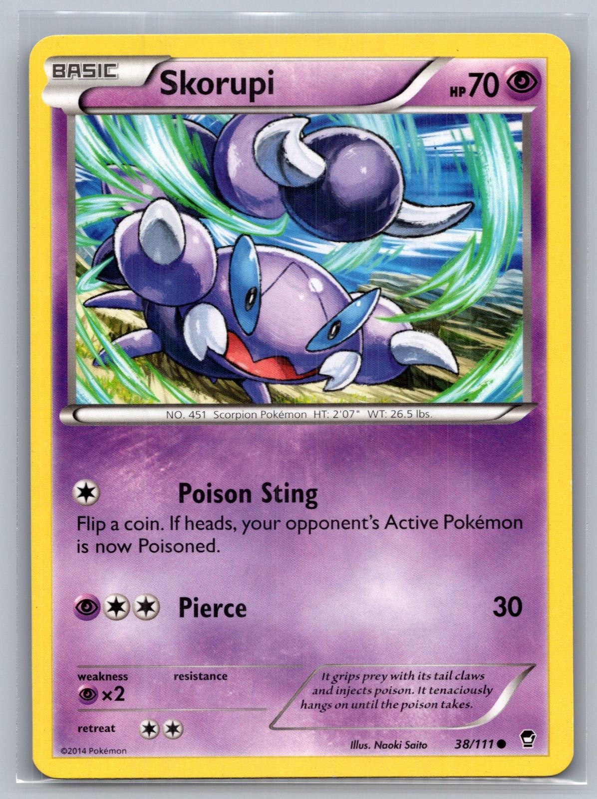 Skorupi 38/111 Common Furious Fists Pokemon Lightly Played