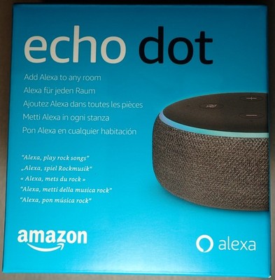 Amazon Echo Dot 3rd Gen. Smart Lautsprecher in Anthrazit mit Stoffbezug