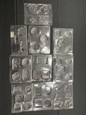 11 Piece Lot Of Plastic Molds Candy or Crafts...