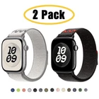 2 PACK Nylon Sport Band Loop for Apple Watch 11 10 9 8 7 6 5 4 SE 3 2 1 40-49mm